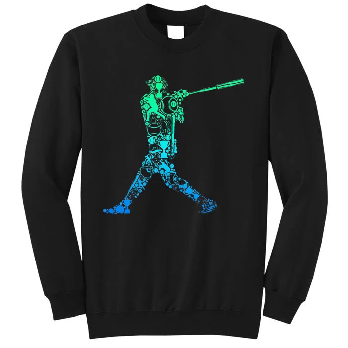 Baseball Player Batter Tall Sweatshirt