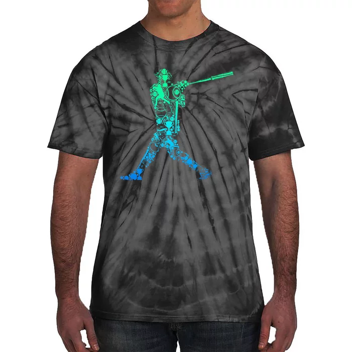 Baseball Player Batter Tie-Dye T-Shirt