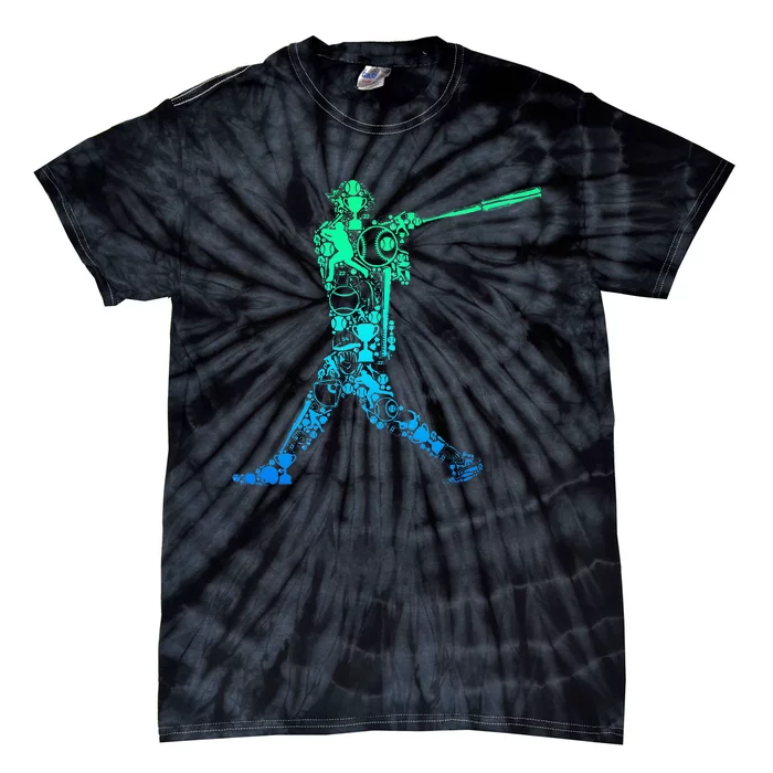 Baseball Player Batter Tie-Dye T-Shirt