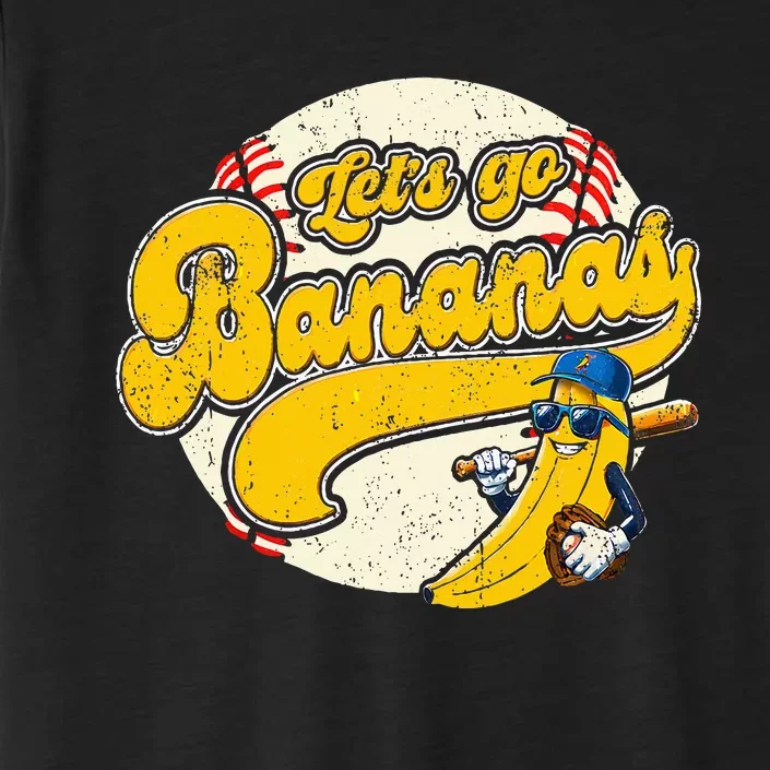 Banana Playing Baseball Team Player Game Day ChromaSoft Performance T-Shirt