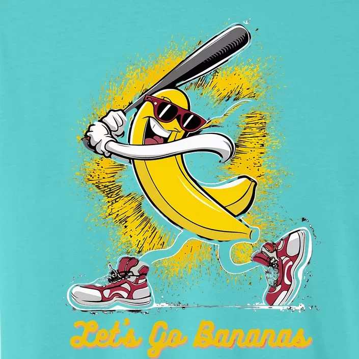 Banana Playing Baseball Fruit Lover ChromaSoft Performance T-Shirt