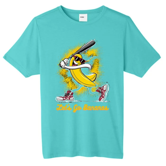 Banana Playing Baseball Fruit Lover ChromaSoft Performance T-Shirt