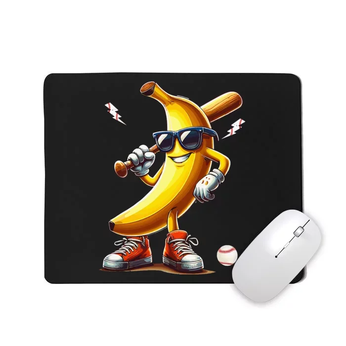 Banana Playing Baseball Mousepad