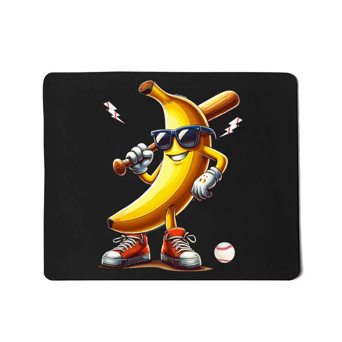 Banana Playing Baseball Mousepad