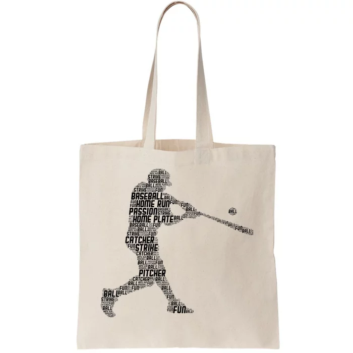 Baseball Player Batter Tote Bag