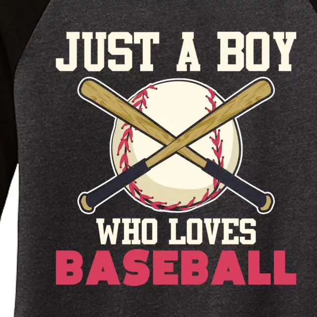 Baseball Player Boy American Sport Baseball Fan Baseball Women's Tri-Blend 3/4-Sleeve Raglan Shirt