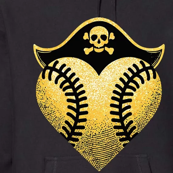 Baseball Pirate Baseball Player Premium Hoodie