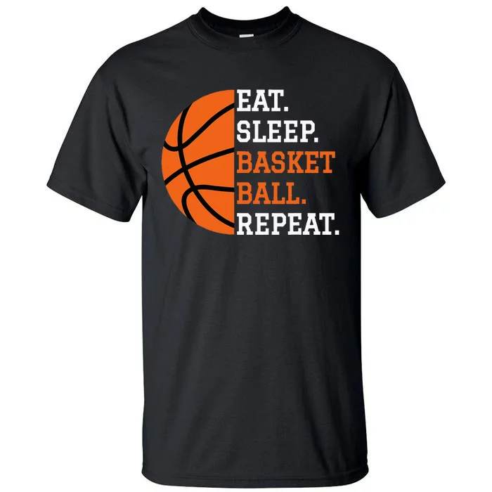 Basketball Player Boy Eat Sleep Basketball Repeat Tall T-Shirt