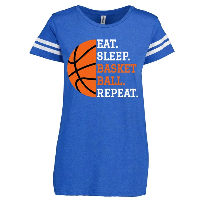 Basketball Player Boy Eat Sleep Basketball Repeat Enza Ladies Jersey Football T-Shirt