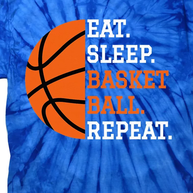 Basketball Player Boy Eat Sleep Basketball Repeat Tie-Dye T-Shirt