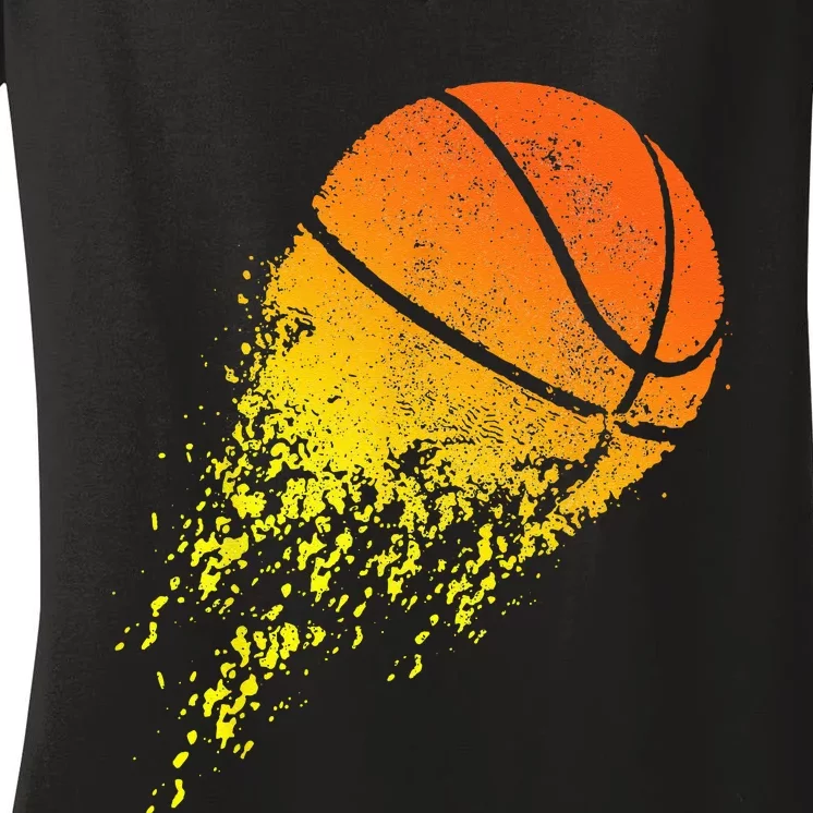 Basketball Player Bball Sports Coach Fan Baller Women's V-Neck T-Shirt