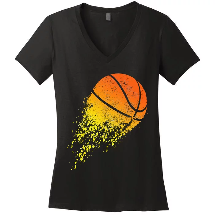 Basketball Player Bball Sports Coach Fan Baller Women's V-Neck T-Shirt