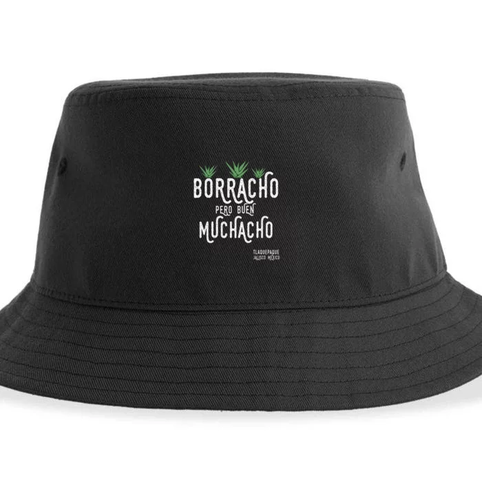 Borracho Pero Buen Muchacho Mexico Saying Sustainable Bucket Hat