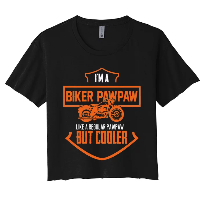 Biker Pawpaw Women's Crop Top Tee