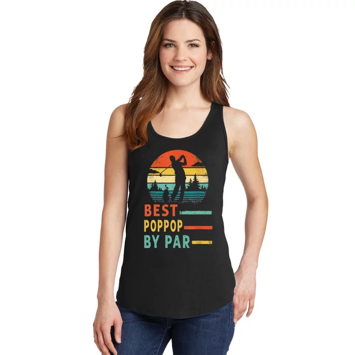 Best Poppop By Par Father's Day Golf Gift Grandpa Ladies Essential Tank