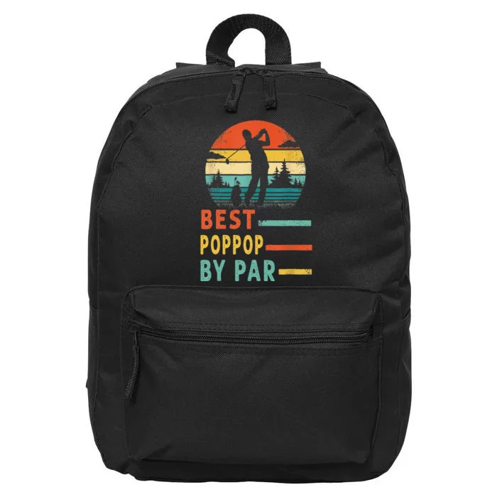 Best Poppop By Par Father's Day Golf Gift Grandpa 16 in Basic Backpack