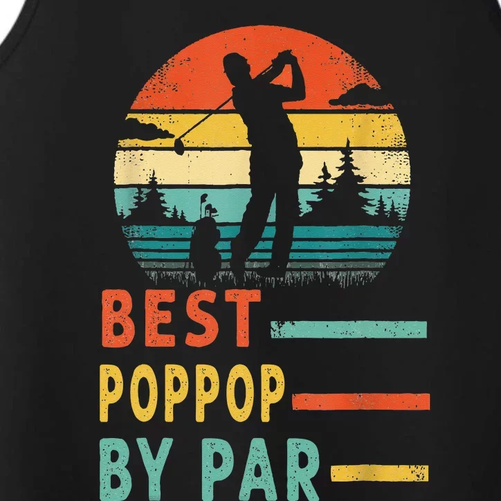 Best Poppop By Par Father's Day Golf Gift Grandpa Performance Tank