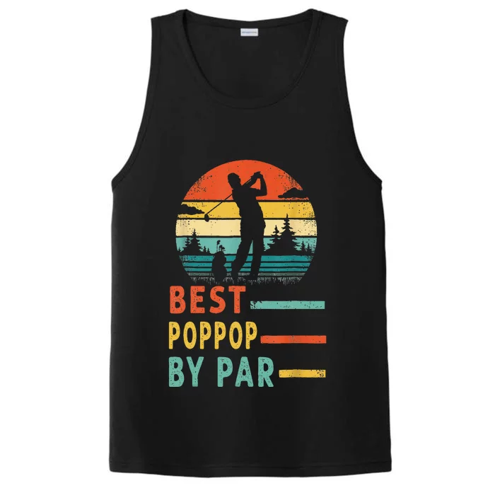 Best Poppop By Par Father's Day Golf Gift Grandpa Performance Tank