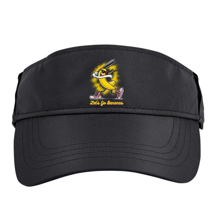 Banana Playing Baseball Fruit Love Adult Drive Performance Visor