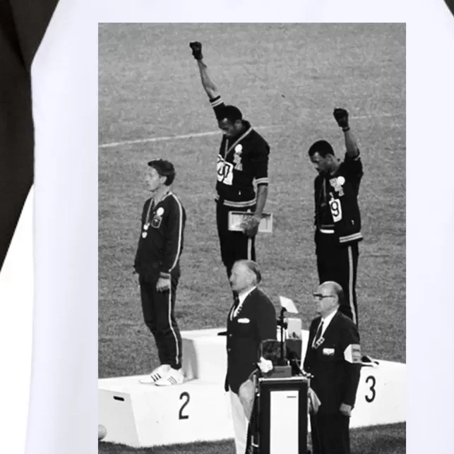 Black Power Black Fist 1968 Olympics Women's Tri-Blend 3/4-Sleeve Raglan Shirt