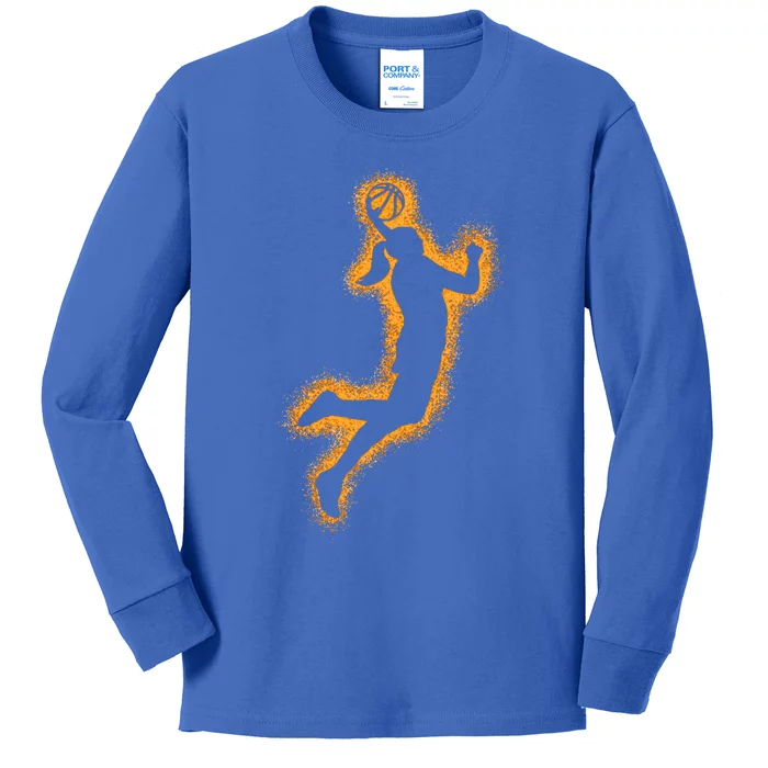 Basketball Player Kids Long Sleeve Shirt