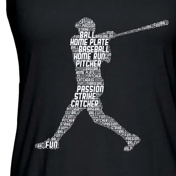 Baseball Player Batter Kids Men Ladies Essential Flowy Tank