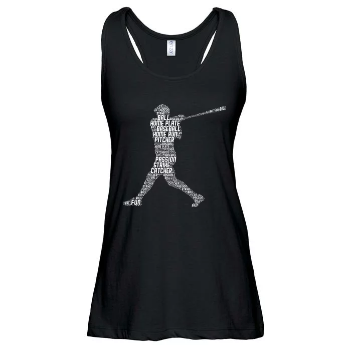 Baseball Player Batter Kids Men Ladies Essential Flowy Tank