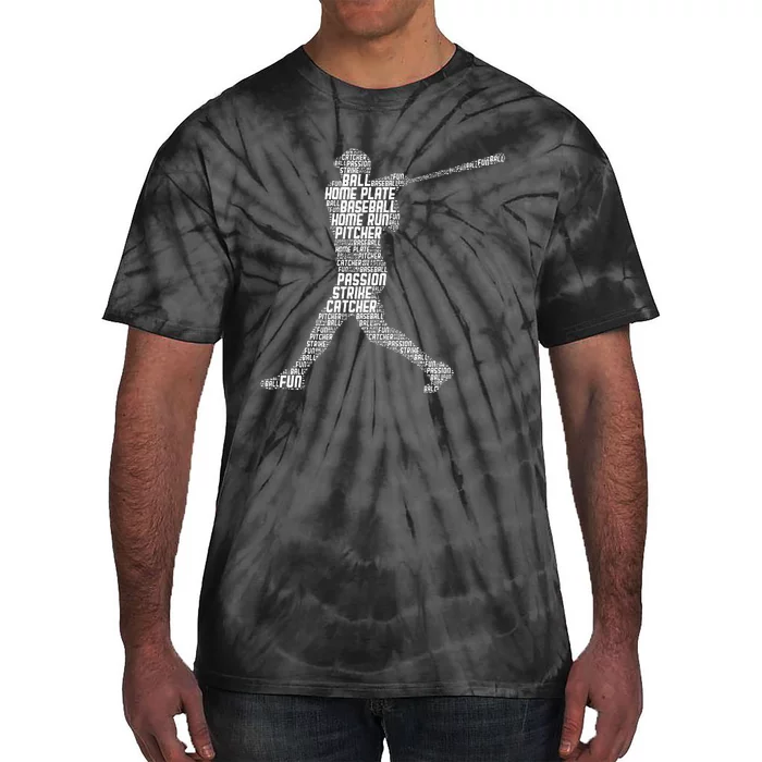 Baseball Player Batter Kids Men Tie-Dye T-Shirt