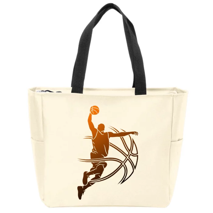 Basketball Player Zip Tote Bag