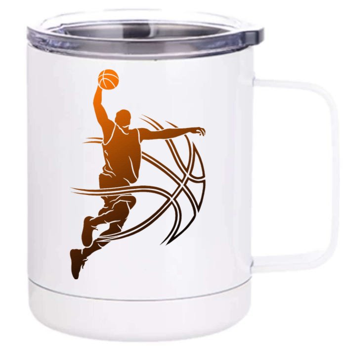 Basketball Player Front & Back 12oz Stainless Steel Tumbler Cup