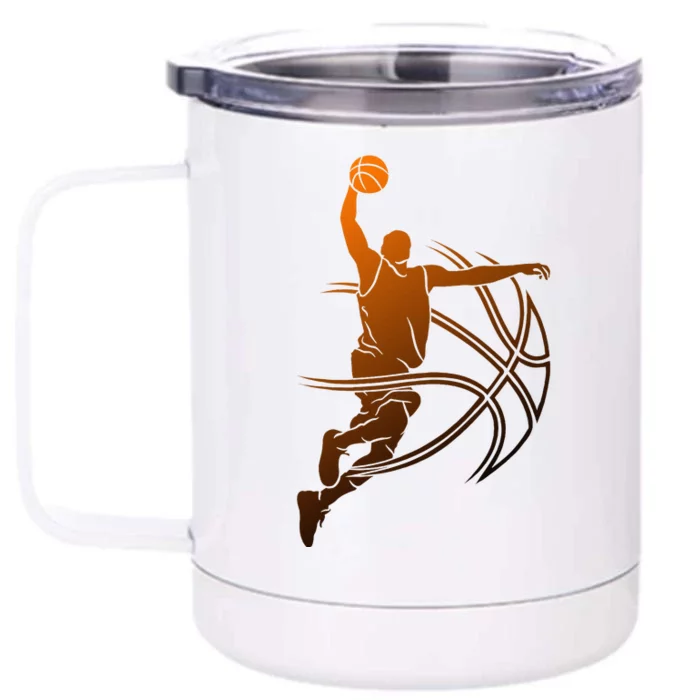 Basketball Player Front & Back 12oz Stainless Steel Tumbler Cup