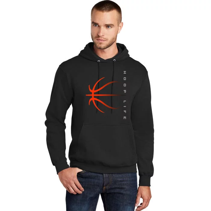 Basketball Playing Basketball Sports Retro Sunset Tall Hoodie