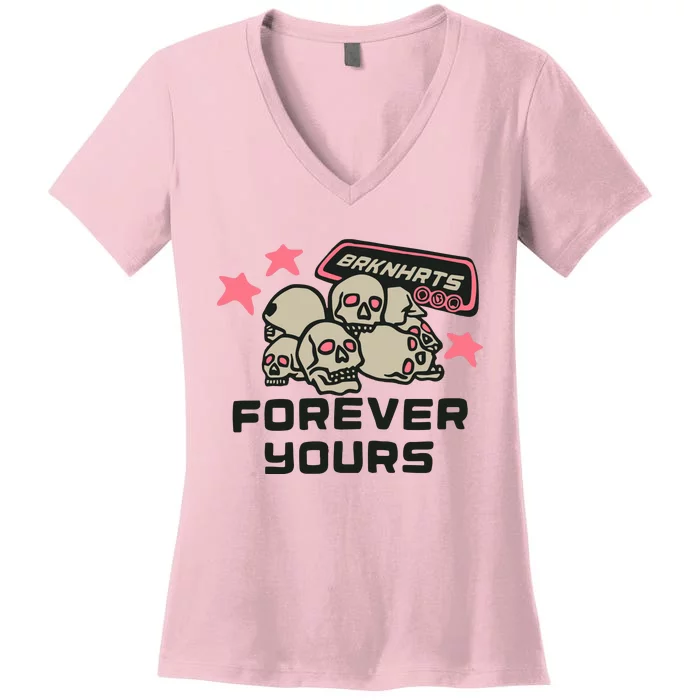 Broken Planet Brknhrts Forever Yours Women's V-Neck T-Shirt