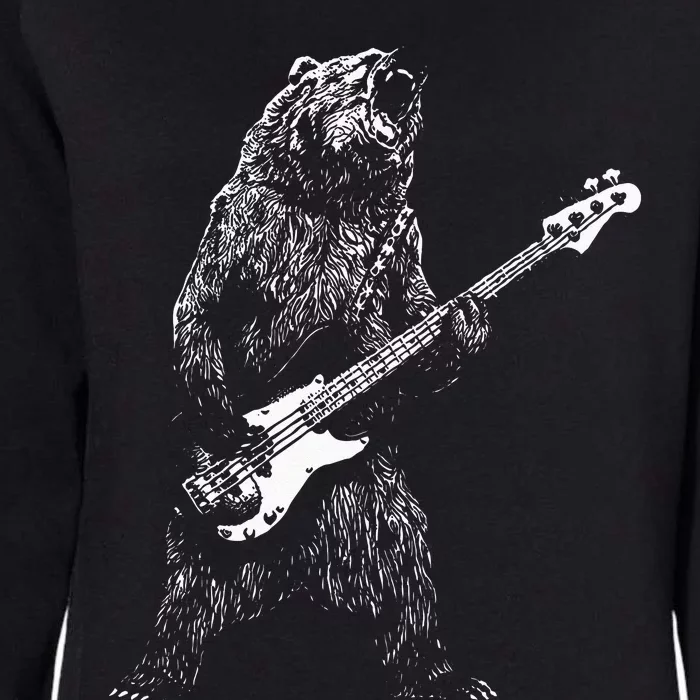 Bear Playing Bass Guitar For Men Animal Playing Guitar Womens California Wash Sweatshirt