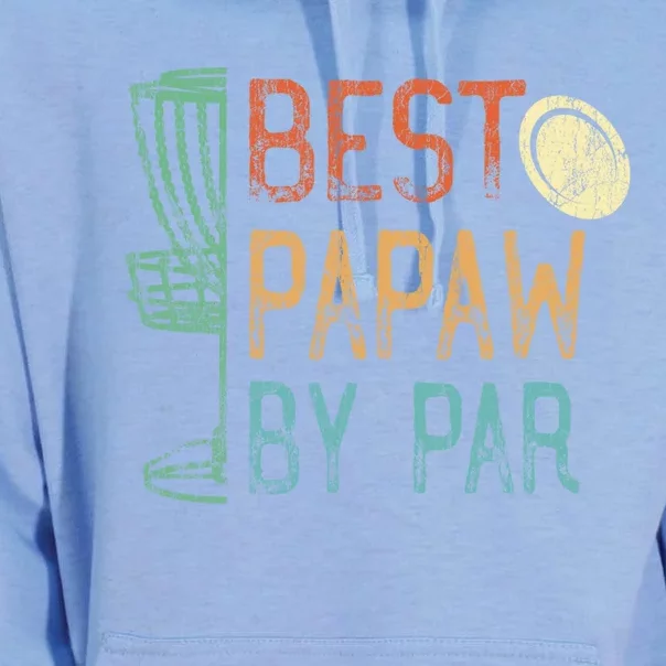 Best Papaw By Par Grandpa Disc Golf Design Dad Disk Golfing Cute Gift Unisex Surf Hoodie