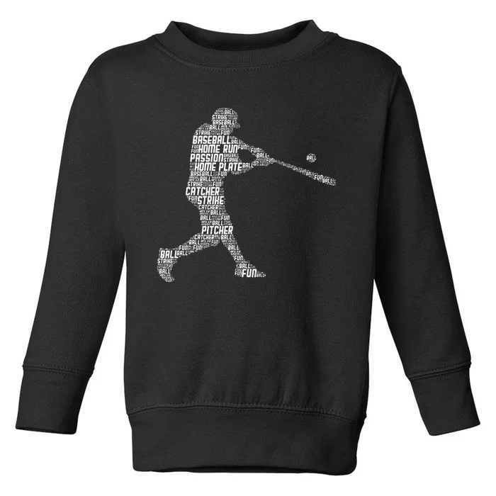 Baseball Player Batter Toddler Sweatshirt