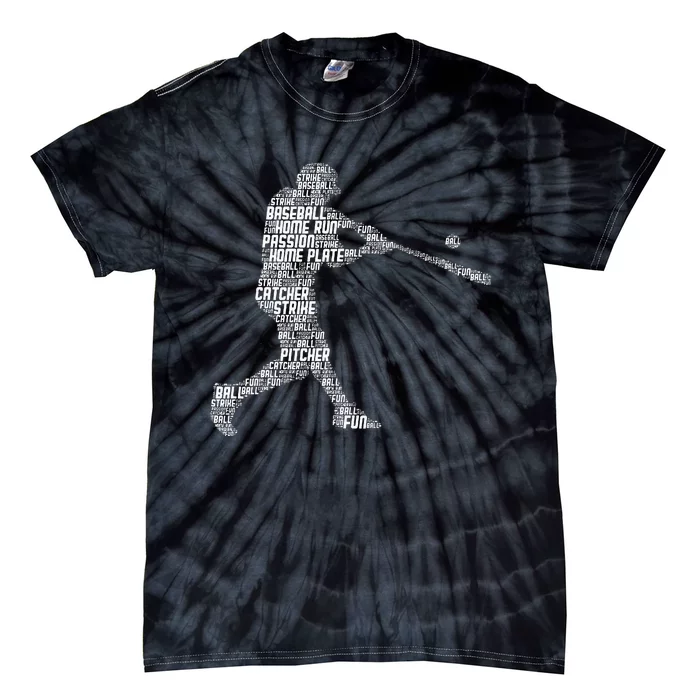 Baseball Player Batter Tie-Dye T-Shirt