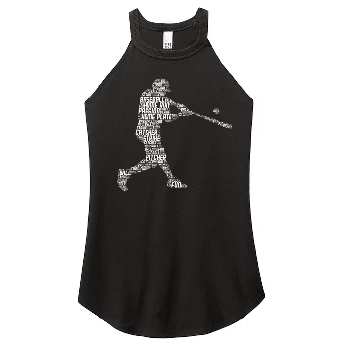 Baseball Player Batter Women’s Perfect Tri Rocker Tank