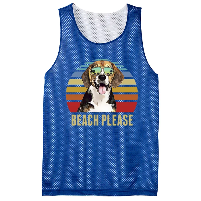 Beach Please Beagle Dog Funny Summer Gift Mesh Reversible Basketball Jersey Tank