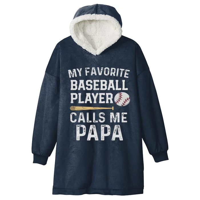 Baseball Papa Hooded Wearable Blanket