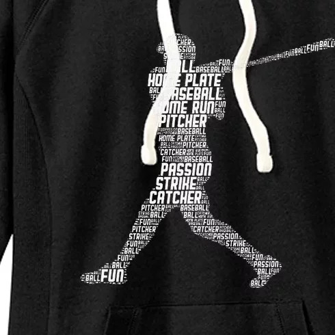 Baseball Player Batter Women's Fleece Hoodie