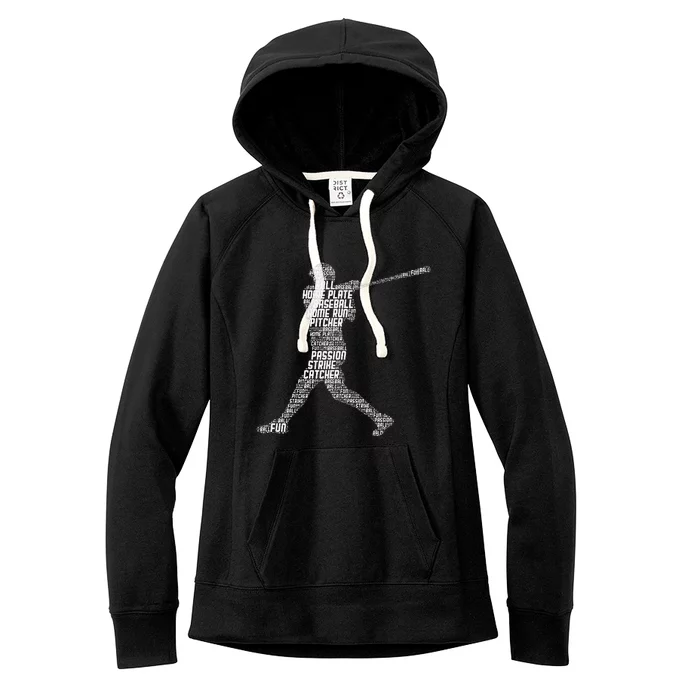 Baseball Player Batter Women's Fleece Hoodie