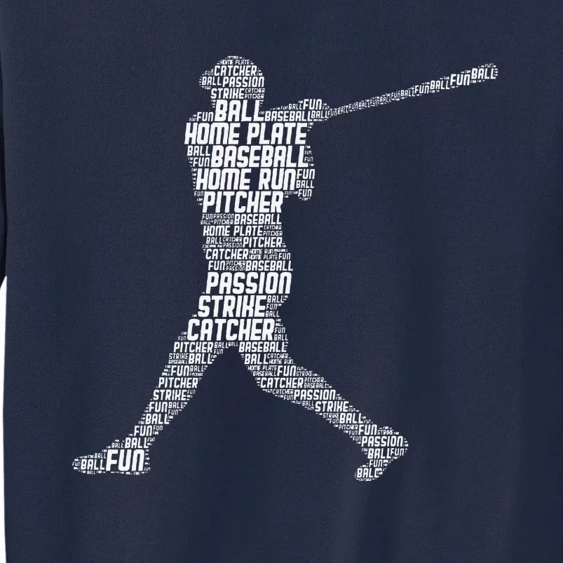 Baseball Player Batter Tall Sweatshirt