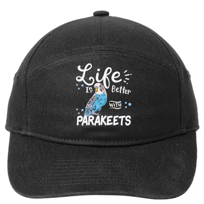 Budgie Parakeet 7-Panel Snapback Hat