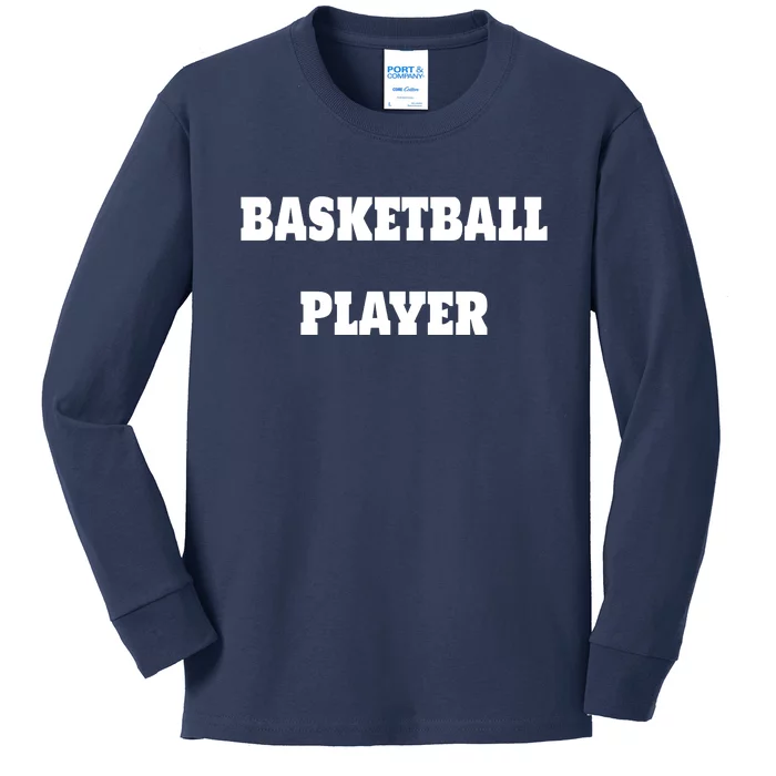 Basketball Player Kids Long Sleeve Shirt