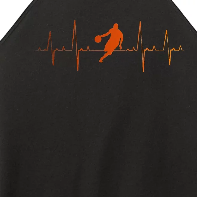 Basketball Player Basketballer Sports Heartbeat Women’s Perfect Tri Rocker Tank