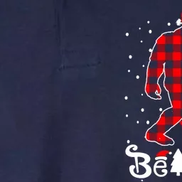 Buffalo Plaid Believe Bigfoot Santa Hat Christmas Softstyle Adult Sport Polo