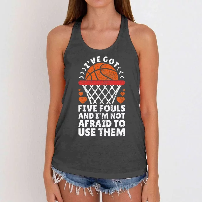 Basketball Player Boy Girl Basketball Lover Funny Basketball Women's Knotted Racerback Tank