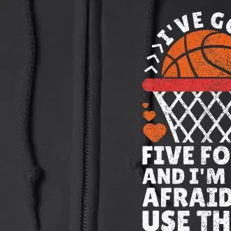 Basketball Player Boy Girl Basketball Lover Funny Basketball Full Zip Hoodie