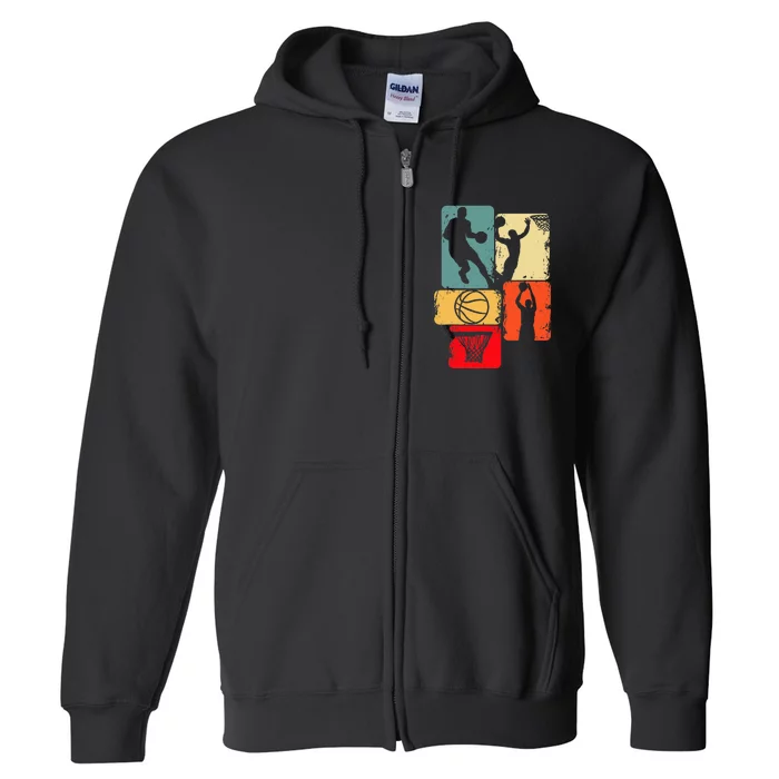 Basketball Player Boys Full Zip Hoodie